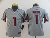 Youth Nike Cardinals 1 Kyler Murray Silver Inverted Legend Jersey